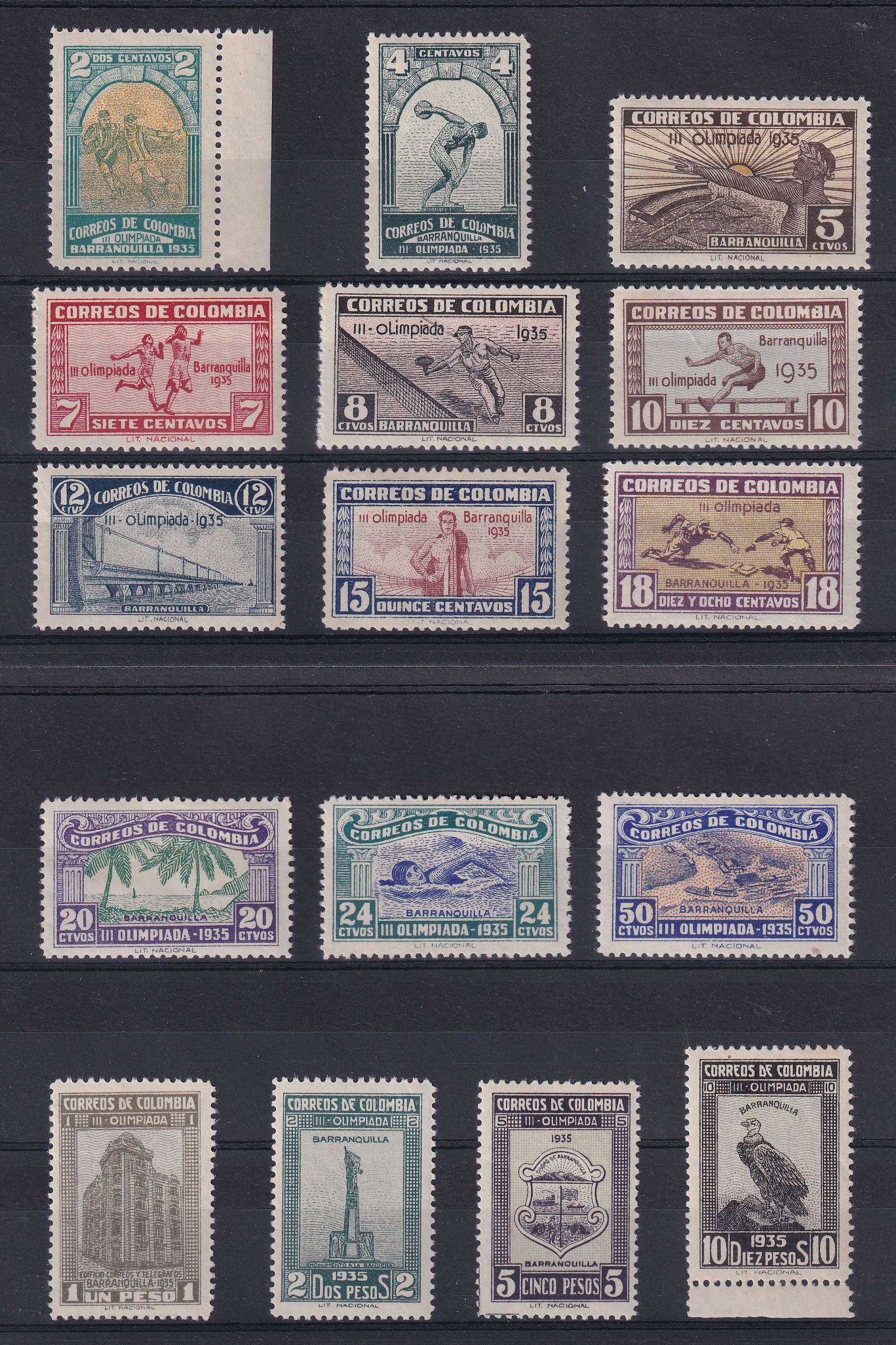 Colombia 1935 — Barranquilla National Olympic games
