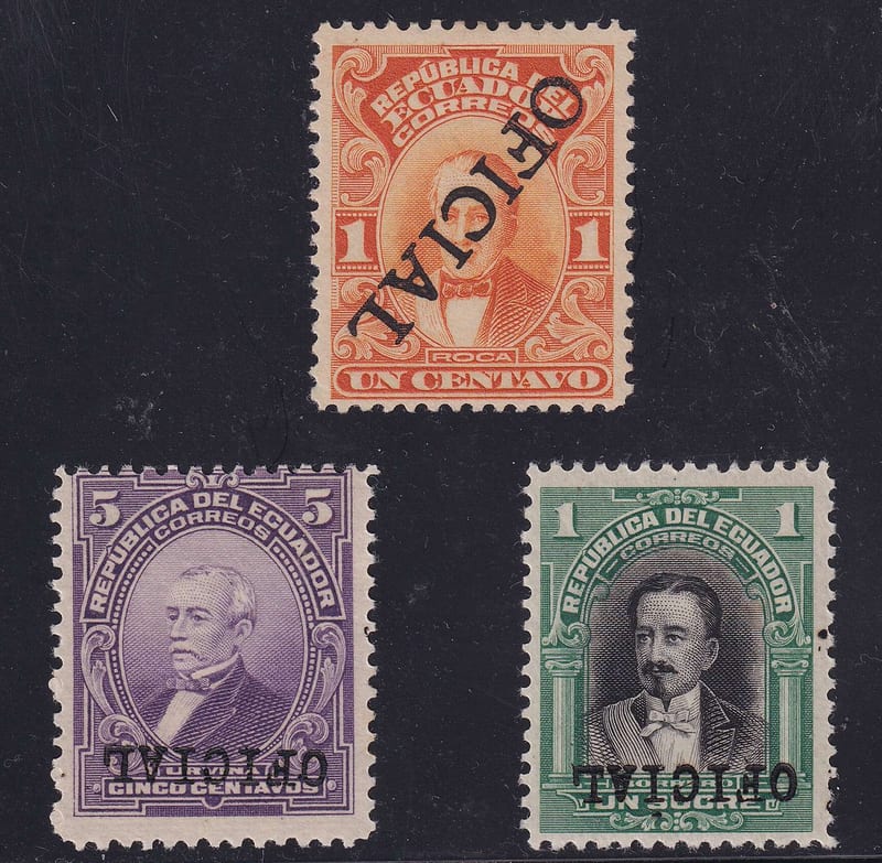 Ecuador 1917 — Officials