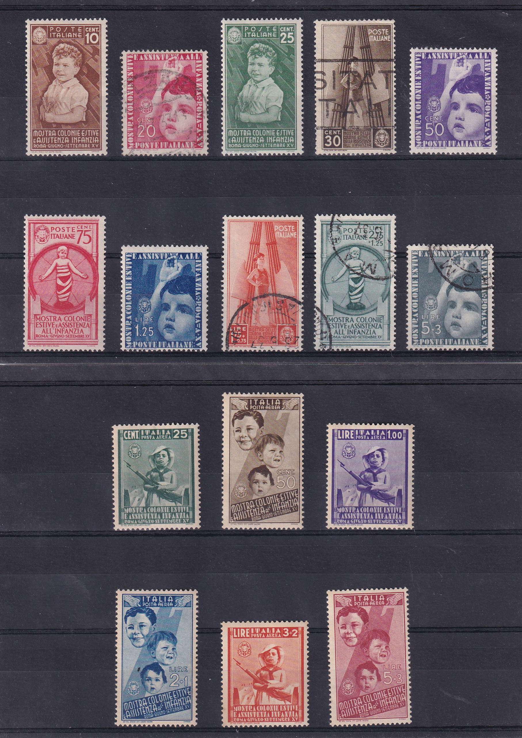 Italy 1937 — Scott 367-376 & C89-c94