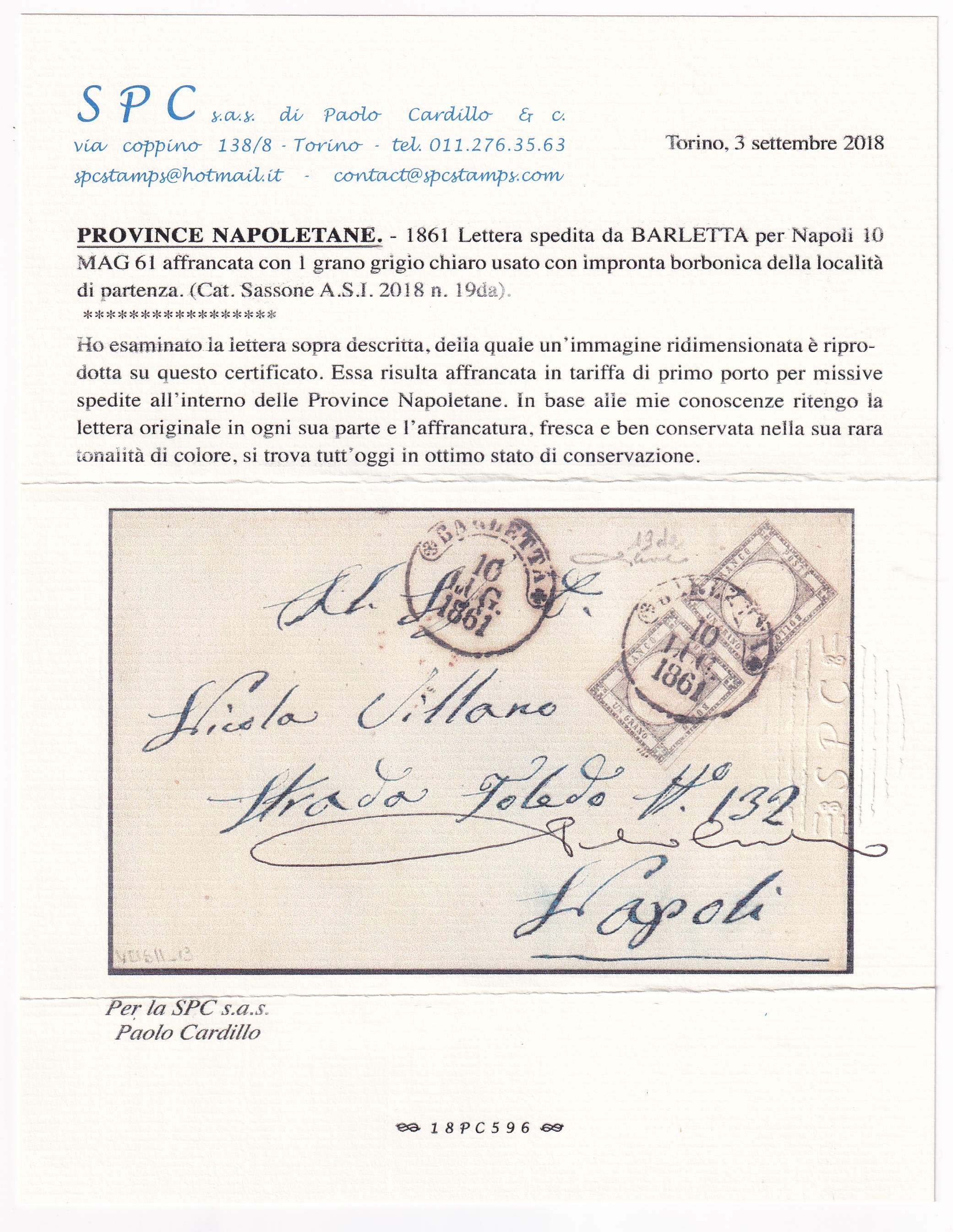 Italy 1861 — Neapolitan Provinces