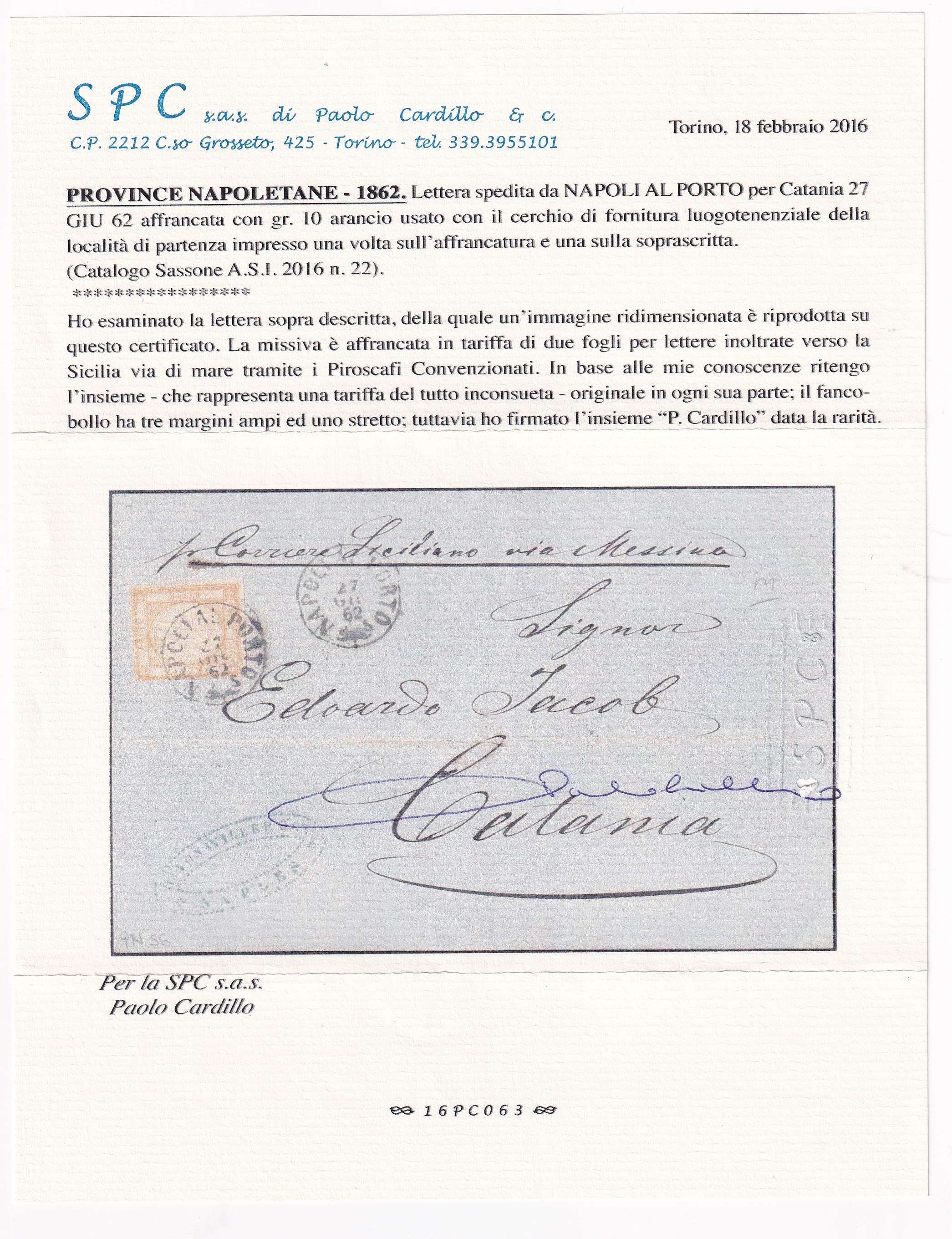 Italy 1862 — Neapolitan Provinces