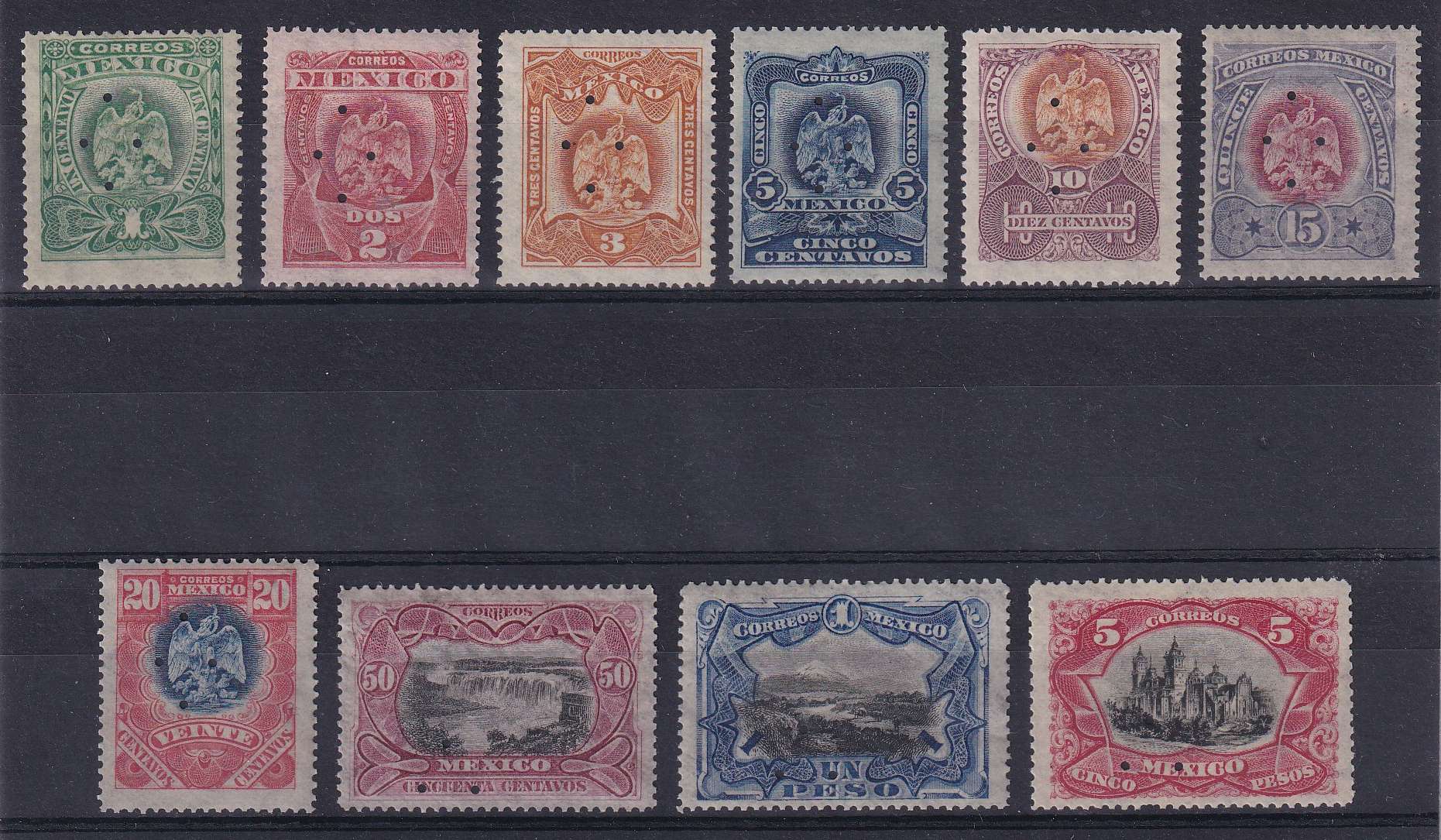 Mexico 1899 — Scott 294-303