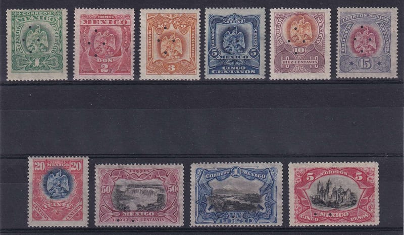 Mexico 1899 — Scott 294-303