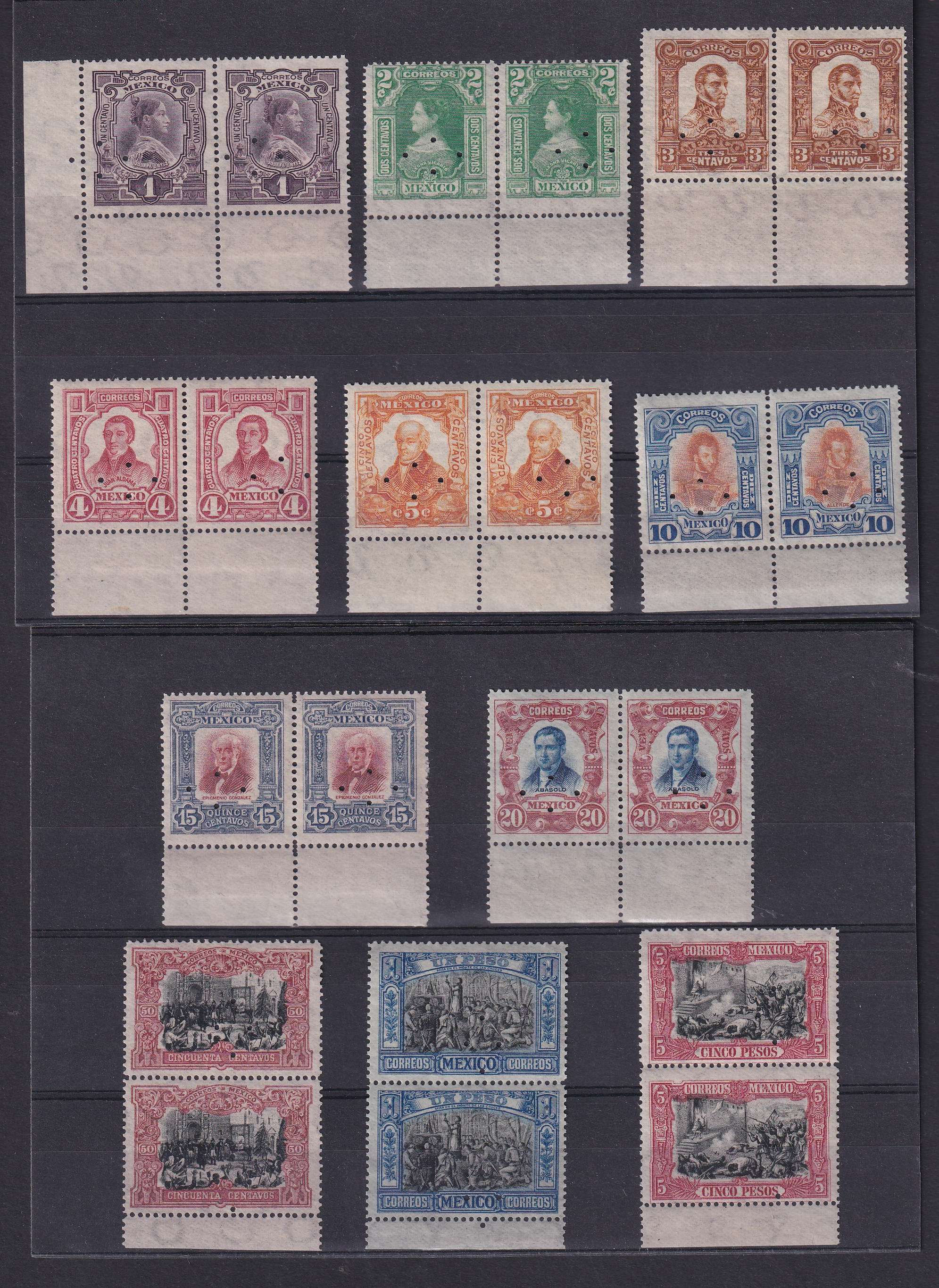 Mexico 1910 — Scott 310-320