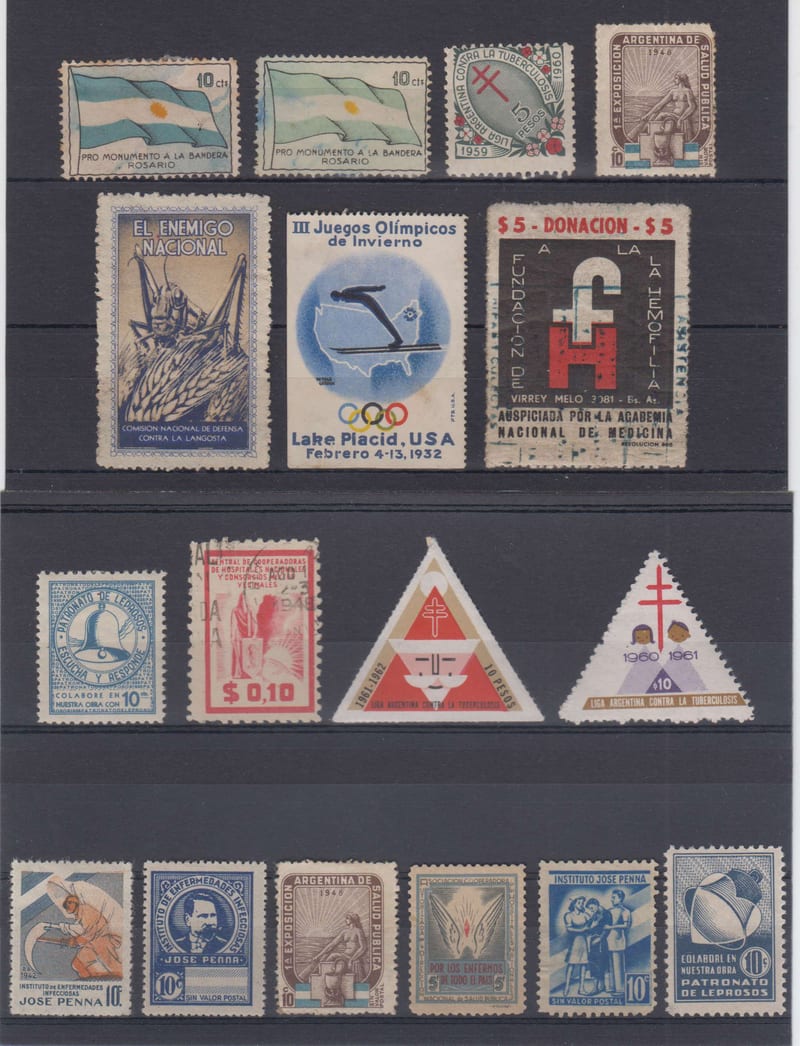 Argentina 1920 — Cinderella, Surtax, Tbc & other labels