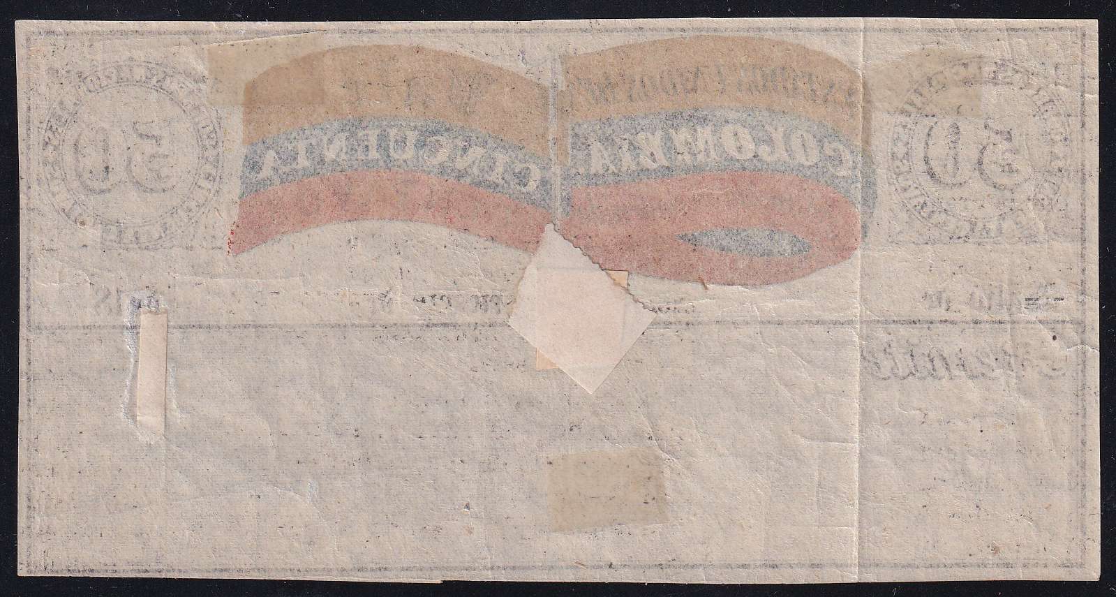 Colombia 1880 — Insured letter stamps