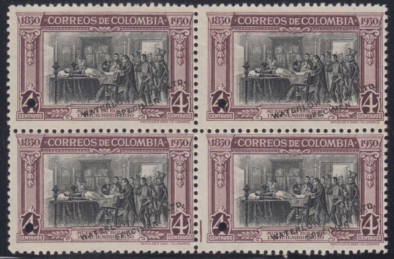 Colombia 1930 — Death of Bolivia