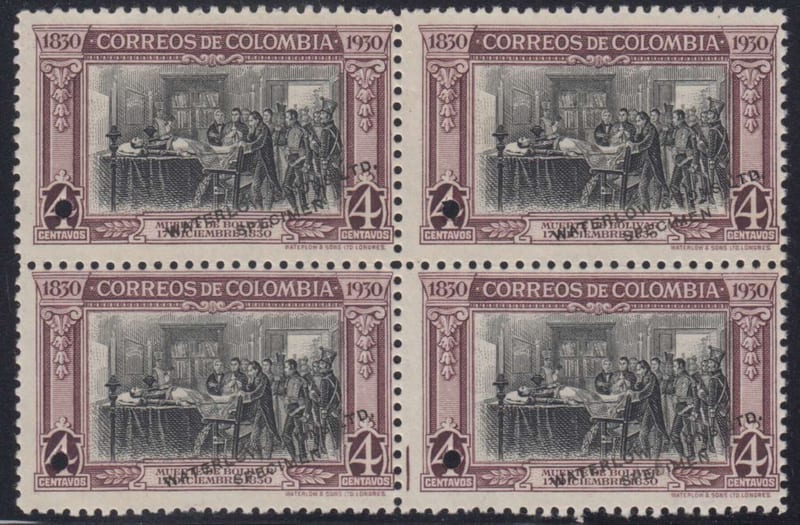 Colombia 1930 — Death of Bolivia