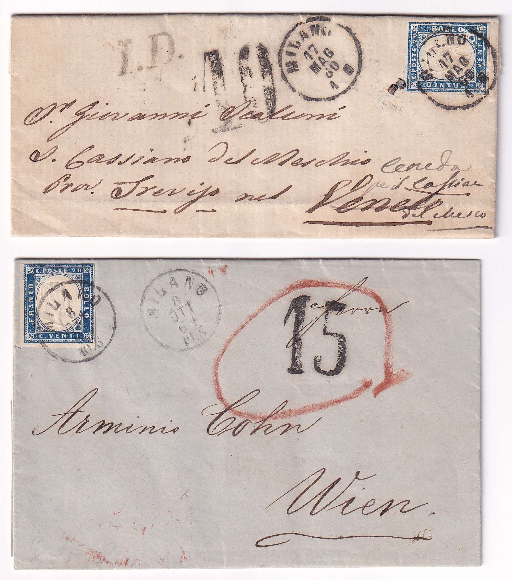 Italy 1860 — Due Rate Els