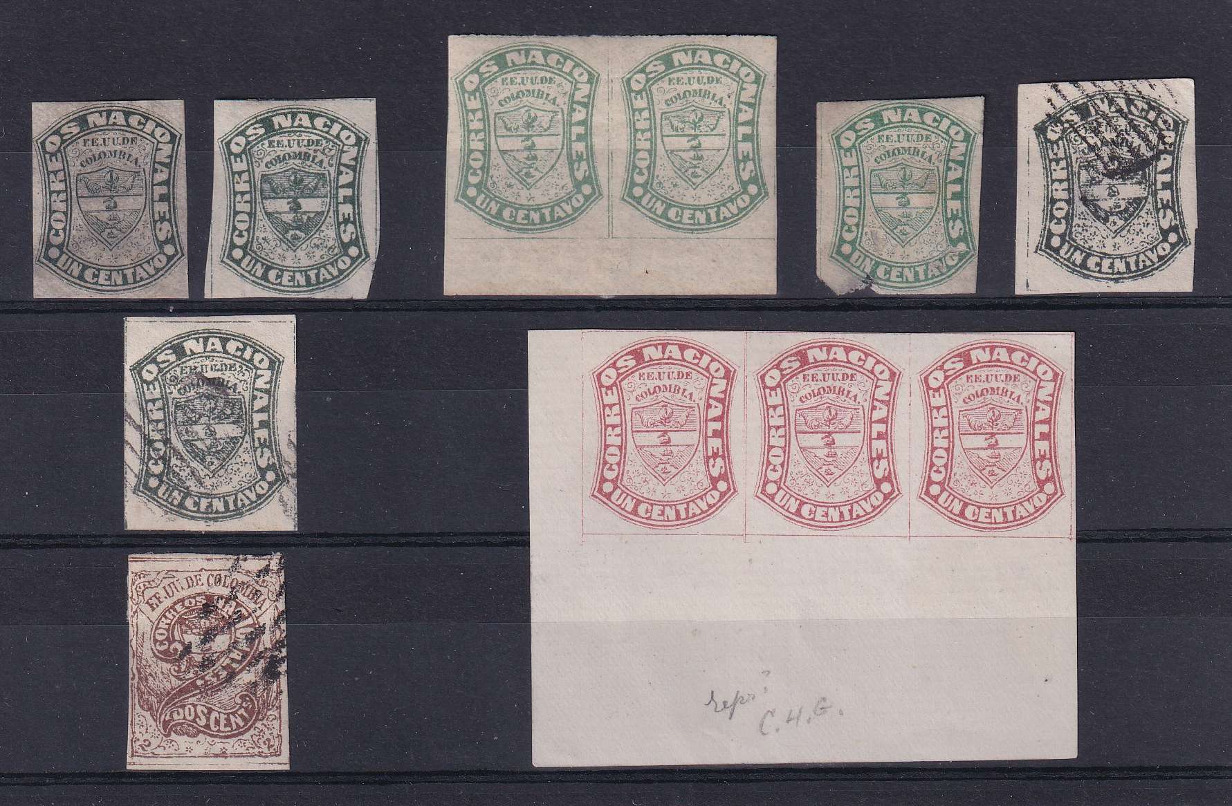 Colombia 1871 — Scott 66-68