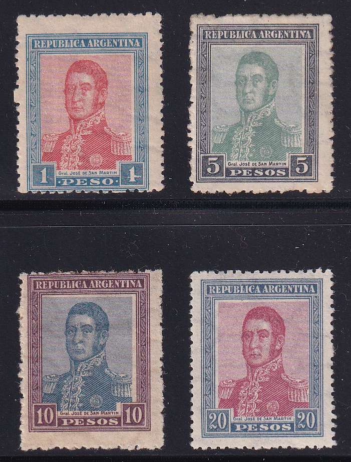 Argentina 1917 — Scott 243-246