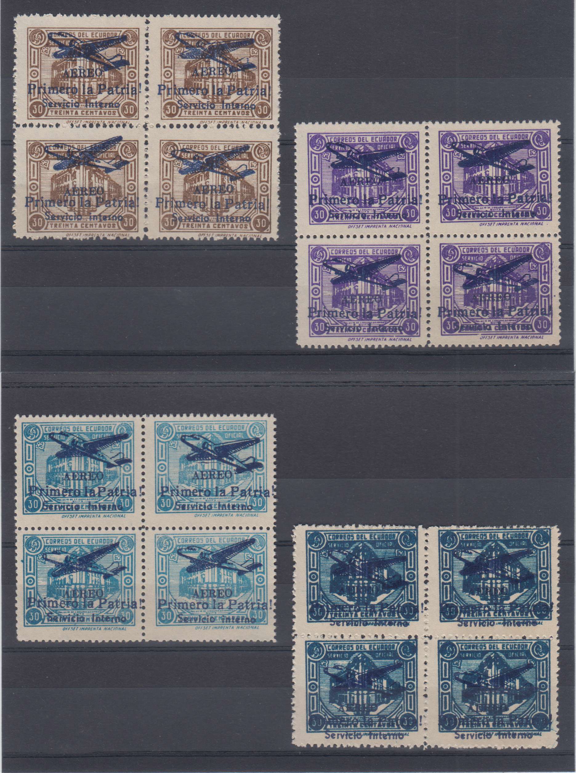 Ecuador 1947 — Primero la Patria airpost issue