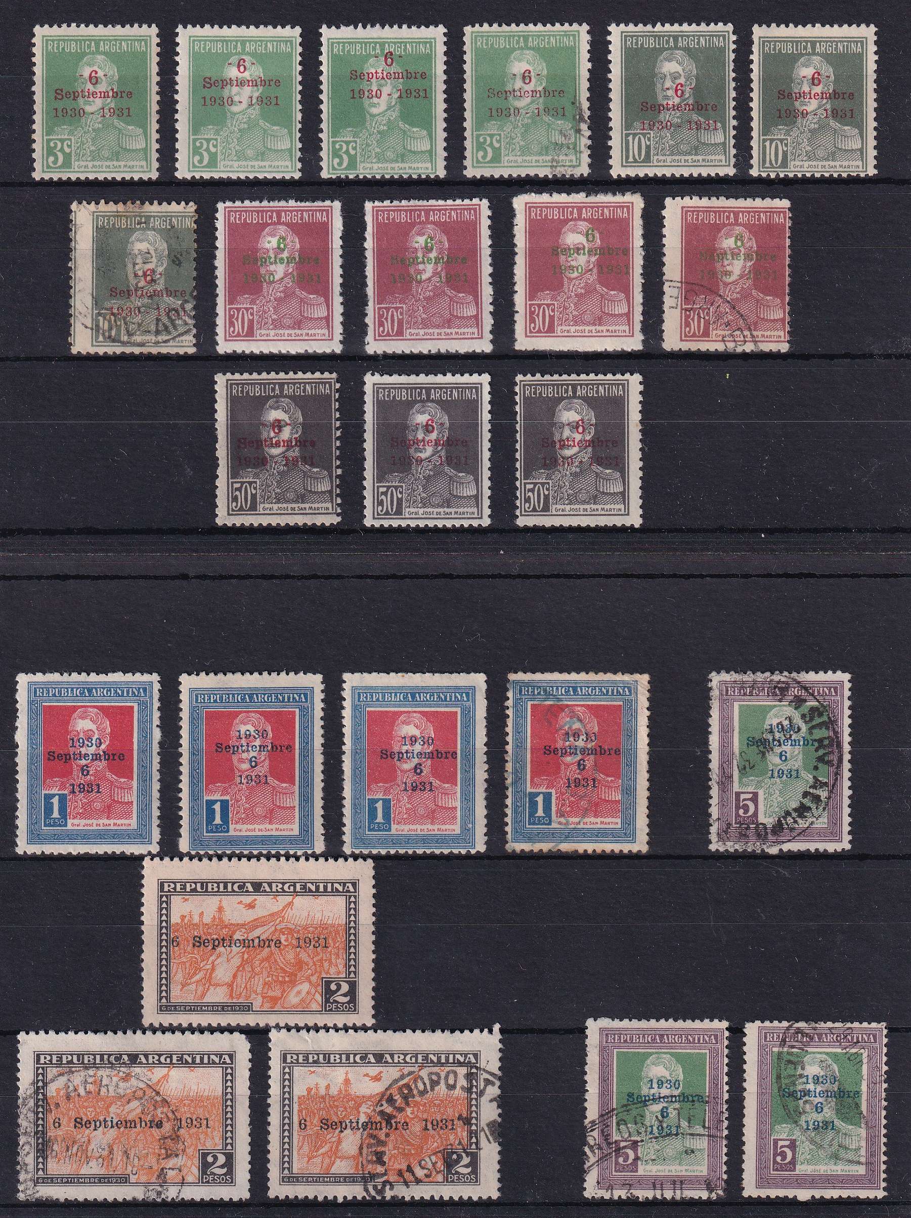 Argentina 1931 — Scott 399-405
