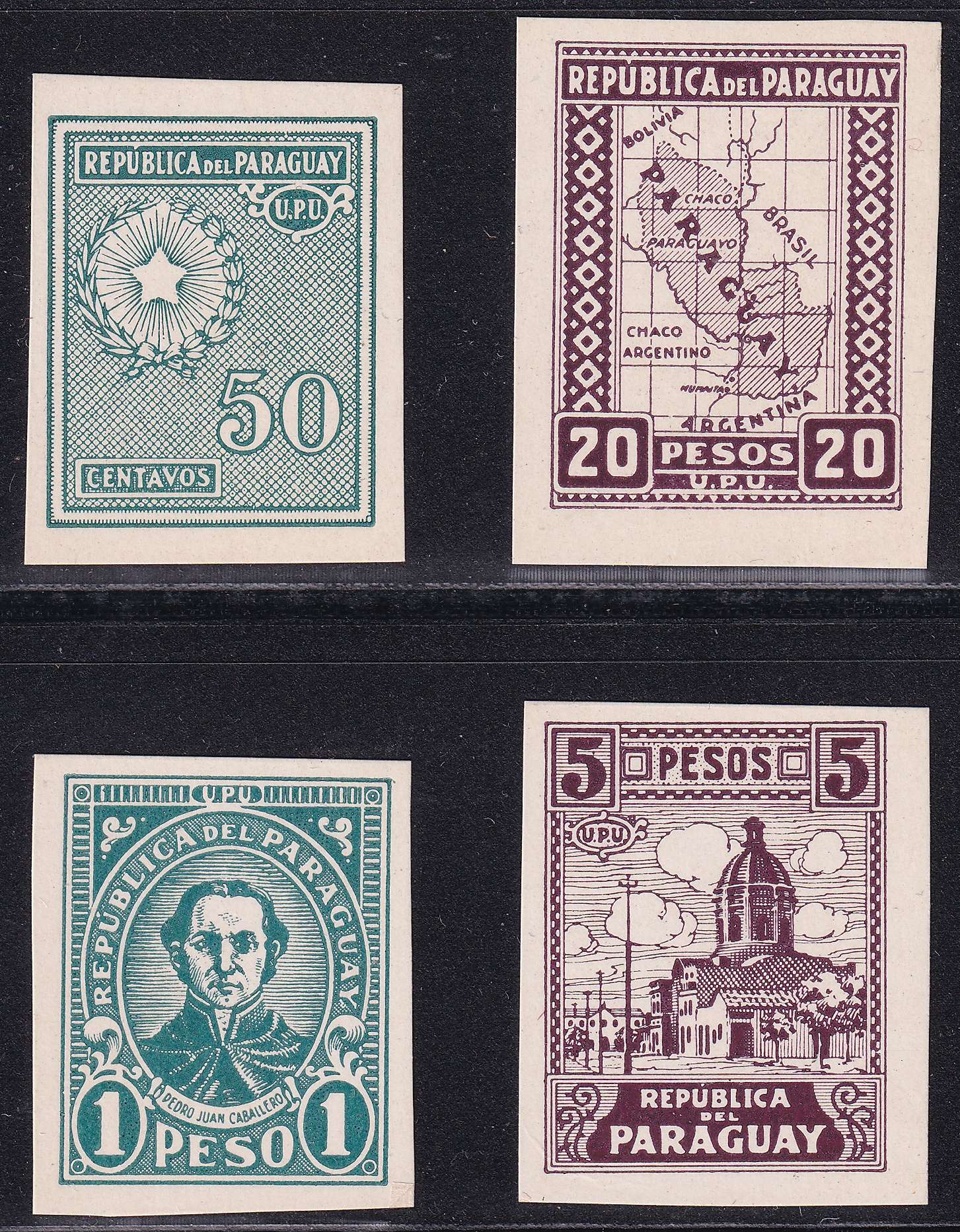 Argentina 1927 — Scott 280, 287, 297 & 301 top value