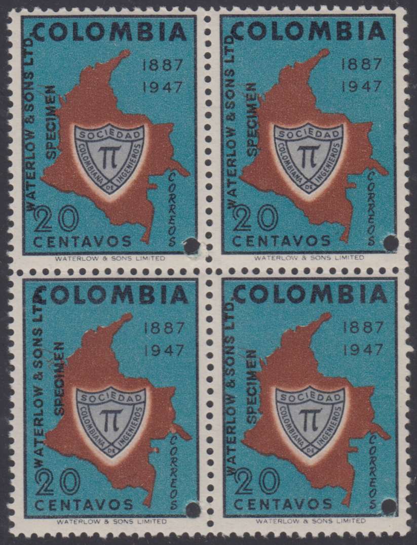 Colombia 1951 — Map & Badge