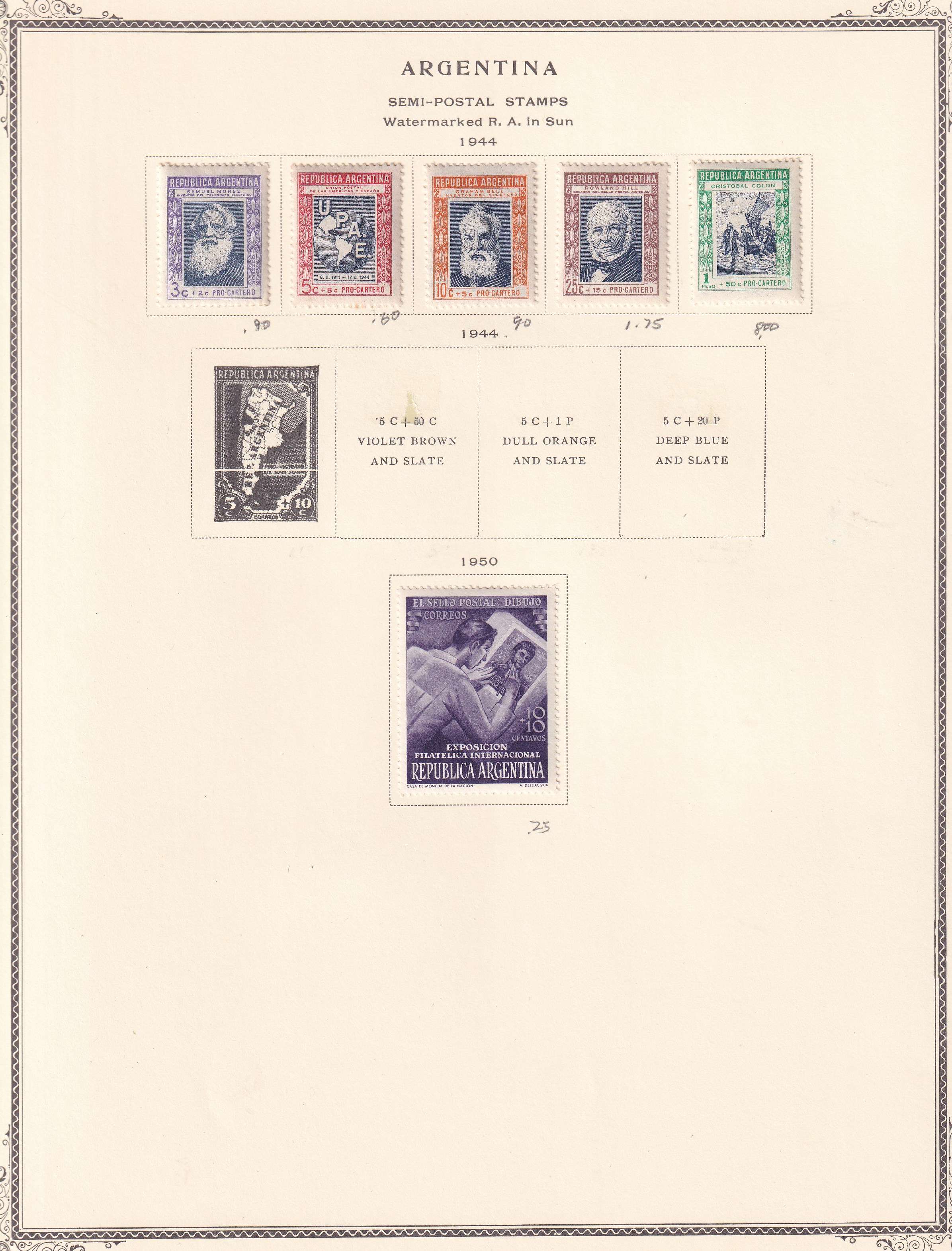 Argentina — Better collection on 85 Scott album pages with ordinary, semipostal, air post & official…