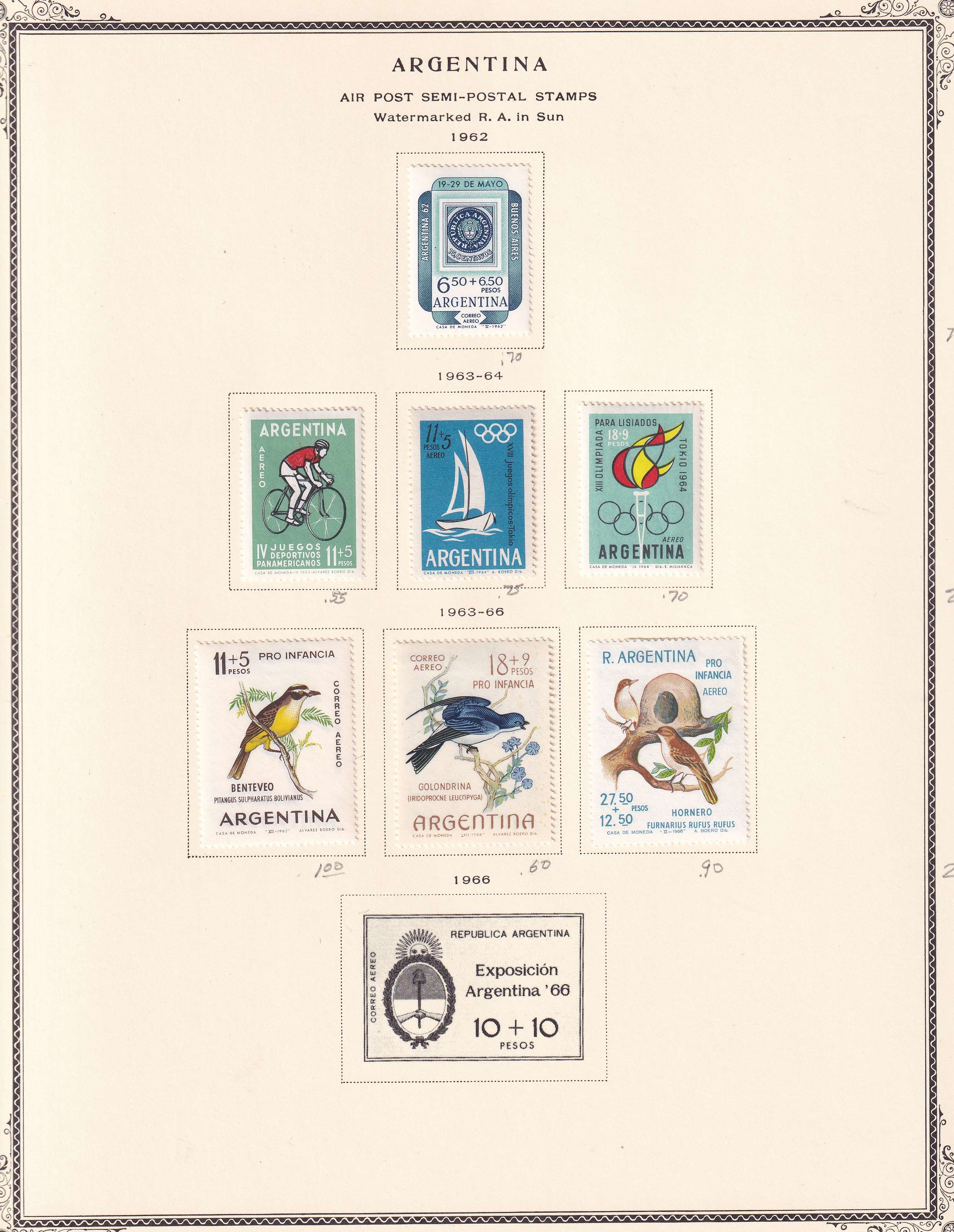 Argentina — Better collection on 85 Scott album pages with ordinary, semipostal, air post & official…