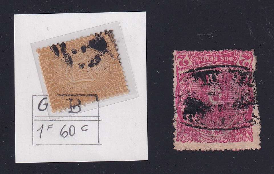 Guatemala 1871 — Scott 1 & 12