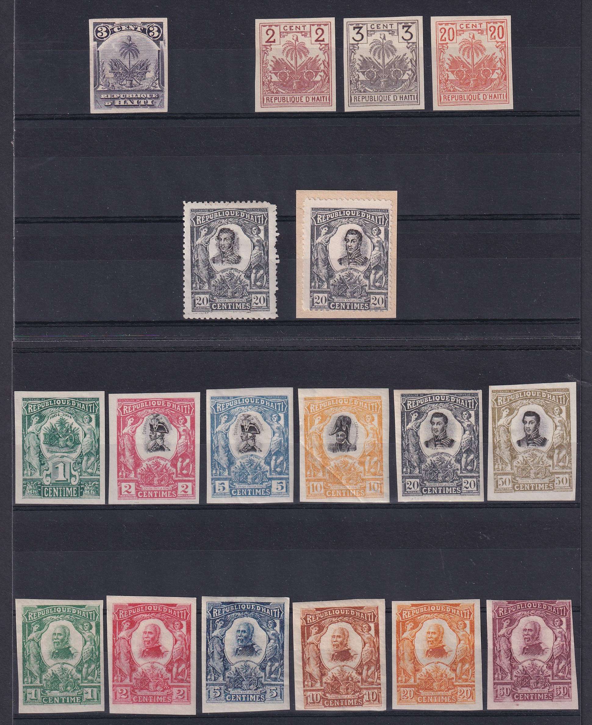 Haiti 1896 — Scott 39-40, 43, 48, 82-84, 86-88 & 96-101
