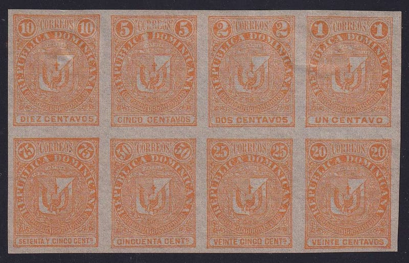 Dominican Republic 1880 — Multiple Proof