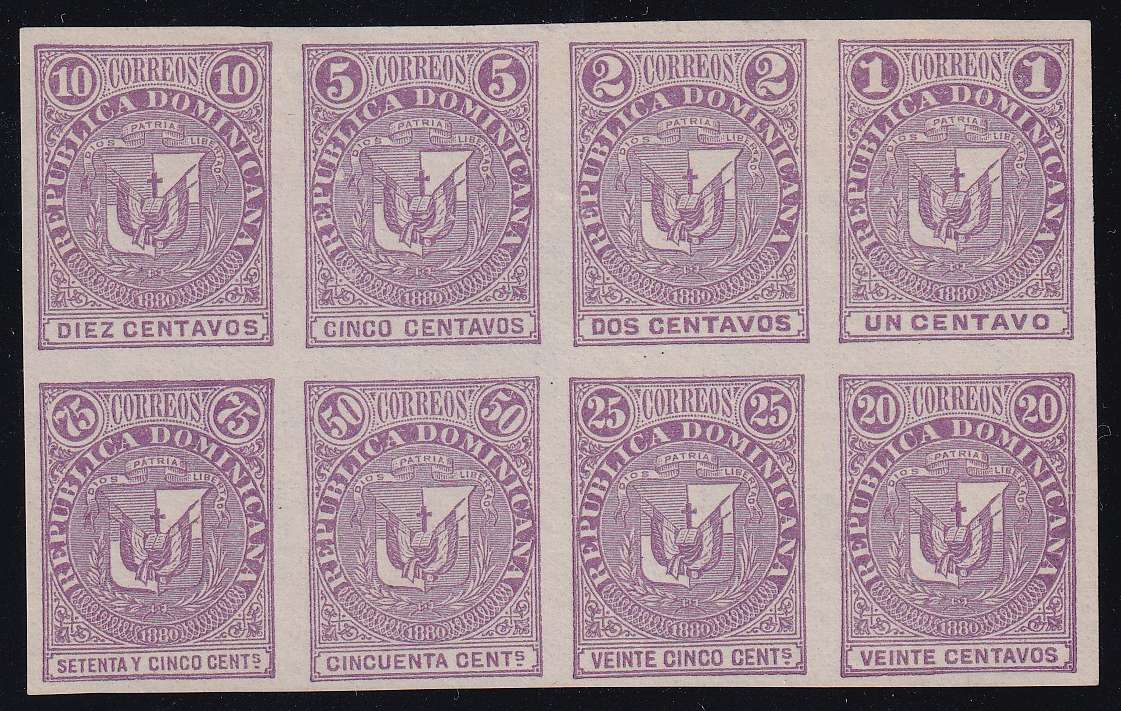 Dominican Republic 1880 — Multiple Proof