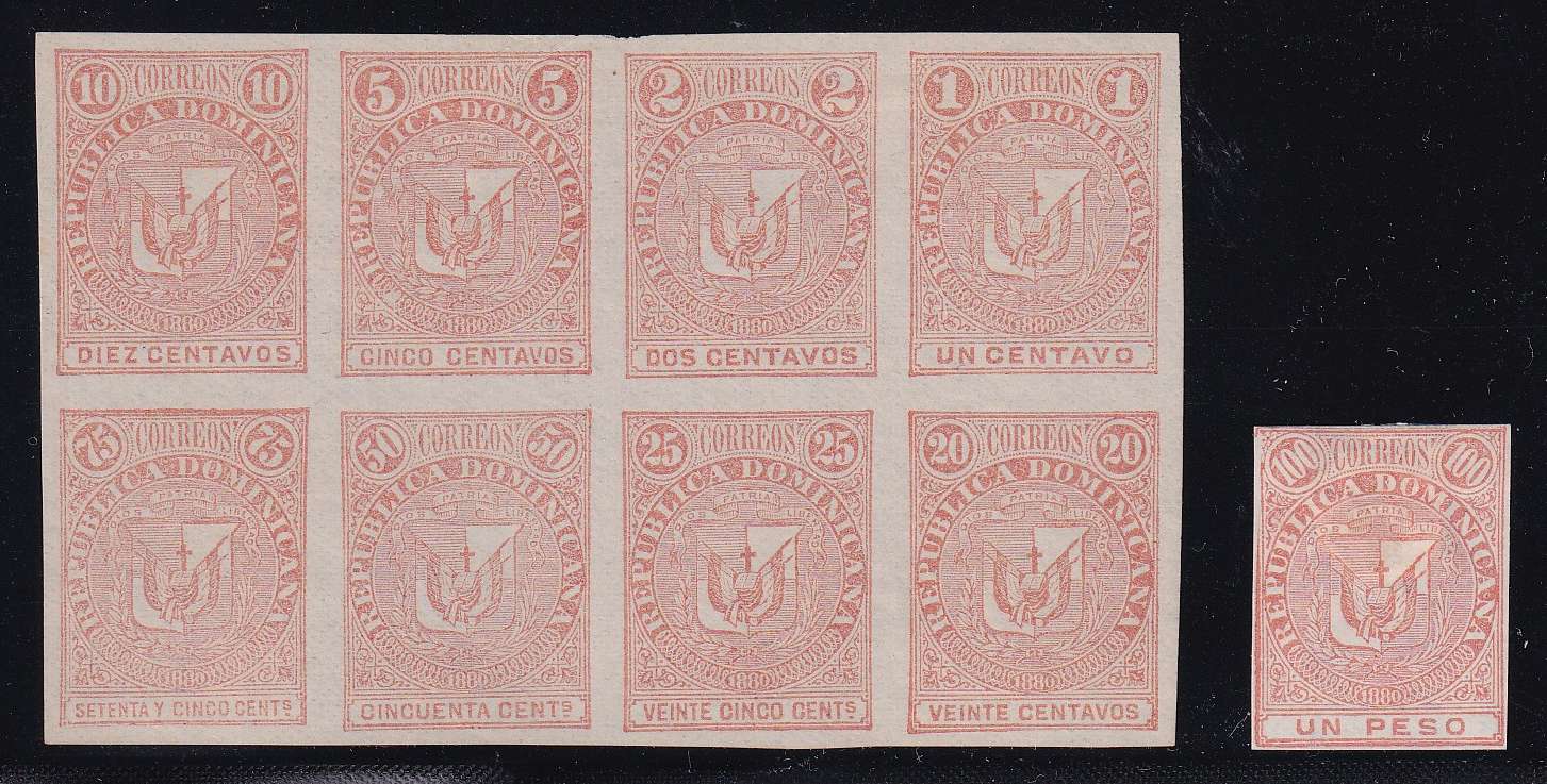 Dominican Republic 1880 — Multiple Proof