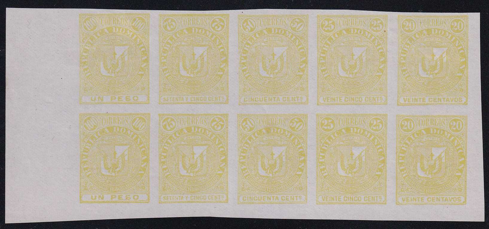 Dominican Republic 1880 — Multiple Proof